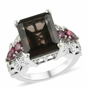 NWT Unique Colombianite and Multi Gemstone Ring Size 7